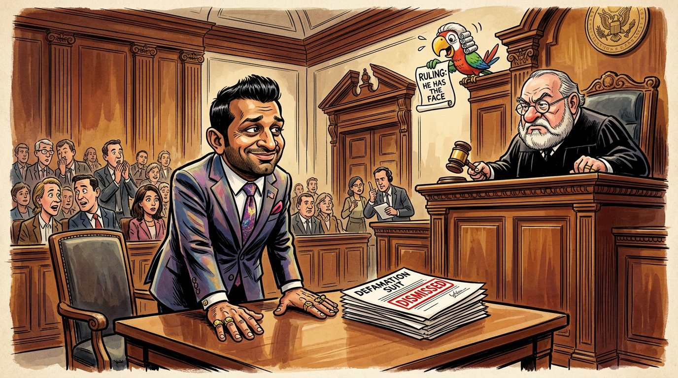 KASH PATEL LOSES DEFAMATION SUIT AFTER JUDGE RULES HE DOES, IN FACT, HAVE 'THE FACE OF A GUY WHO TRIES TO BUY THE CLUB'