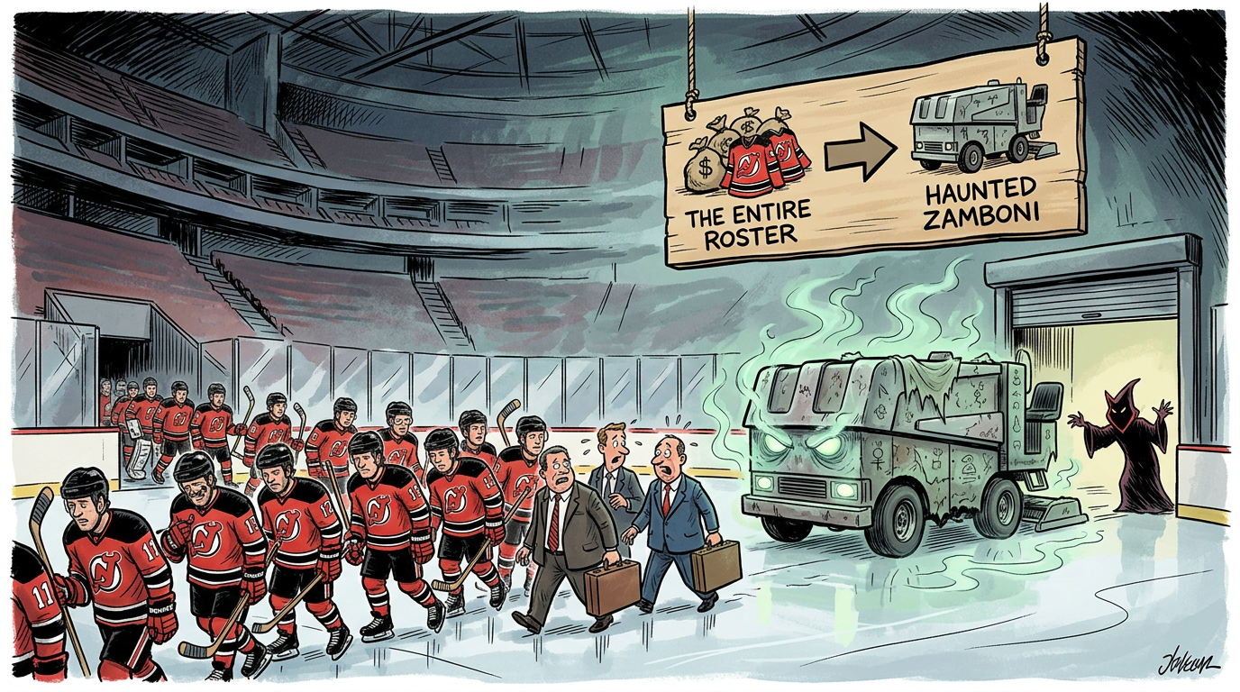 New Jersey Devils Trade Entire Roster for a Single Haunted Zamboni