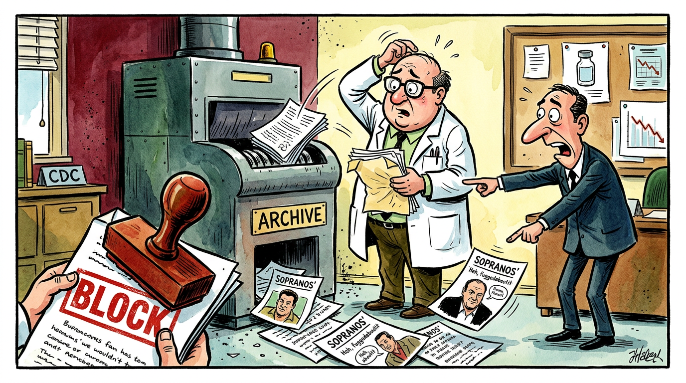 CDC BLOCKS VACCINE REPORT AFTER FINDING DATA WAS ACCIDENTALLY REPLACED WITH AN OLD 'SOPRANOS' FAN SCRIPT