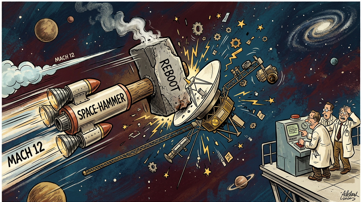 NASA PLANS TO 'REBOOT' VOYAGER 1 BY HITTING IT WITH A GIGANTIC SPACE-HAMMER AT SPEEDS EXCEEDING MACH 12