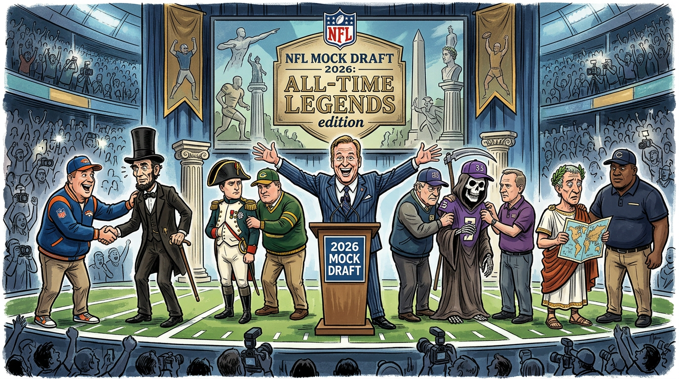 NFL COMMISSIONER ROGER GOODELL TO ALLOW TEAMS TO DRAFT REANIMATED HISTORICAL FIGURES IN 2026 MOCK DRAFT