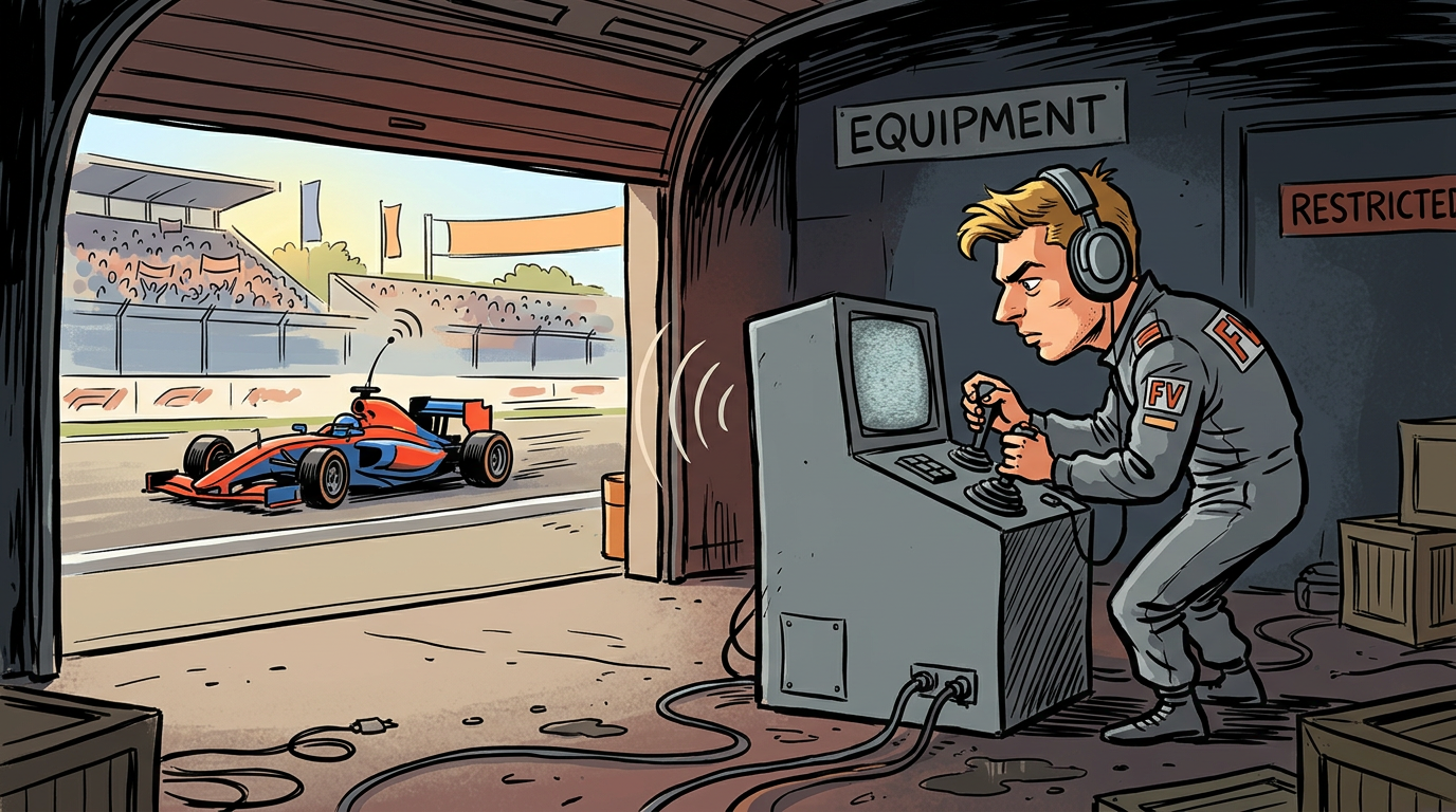 Max Verstappen Rumored to Be Driving a Remote-Controlled Car