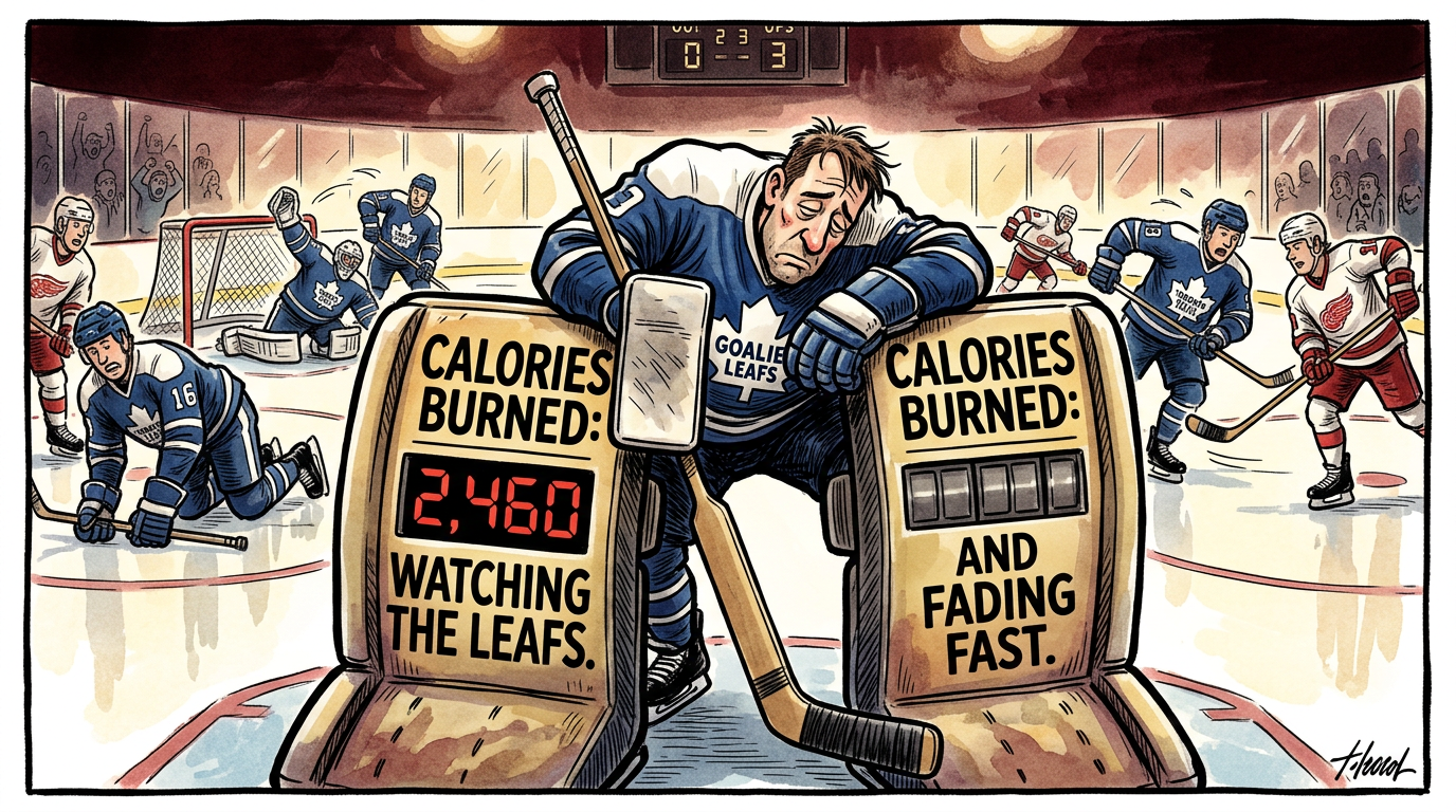 NHL Goalie Pads Now Required to List Calories Burned by Watching the Leafs
