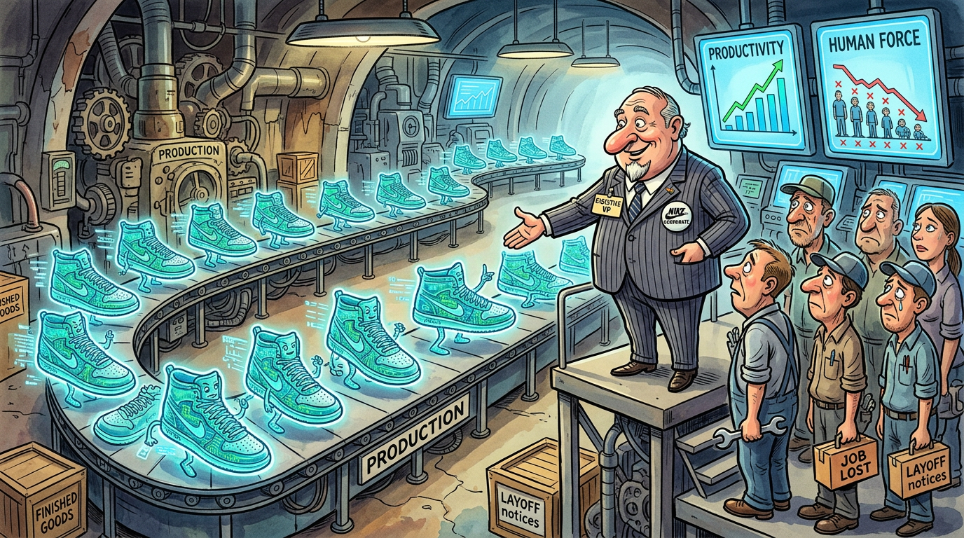 NIKE TO REPLACE 1,400 HUMAN EMPLOYEES WITH SENTIENT HOLOGRAPHIC SNEAKERS THAT 'JUST DO IT' THEMSELVES